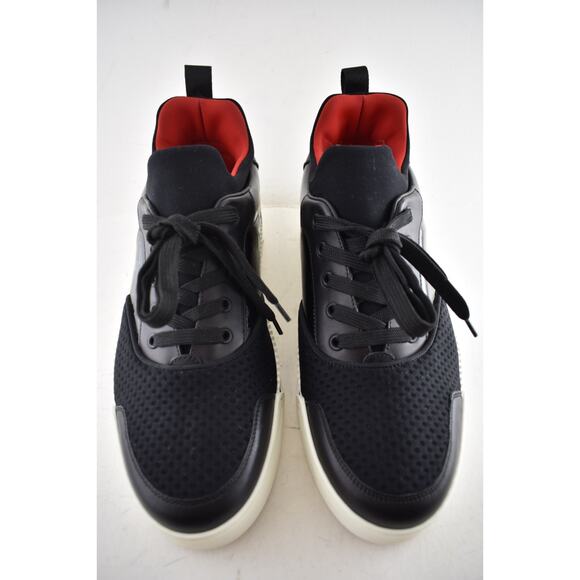 Christian Louboutin Mens Aurelien Flat Black White Neomesh Low Top Sneaker 44 11 - Picture 6 of 12